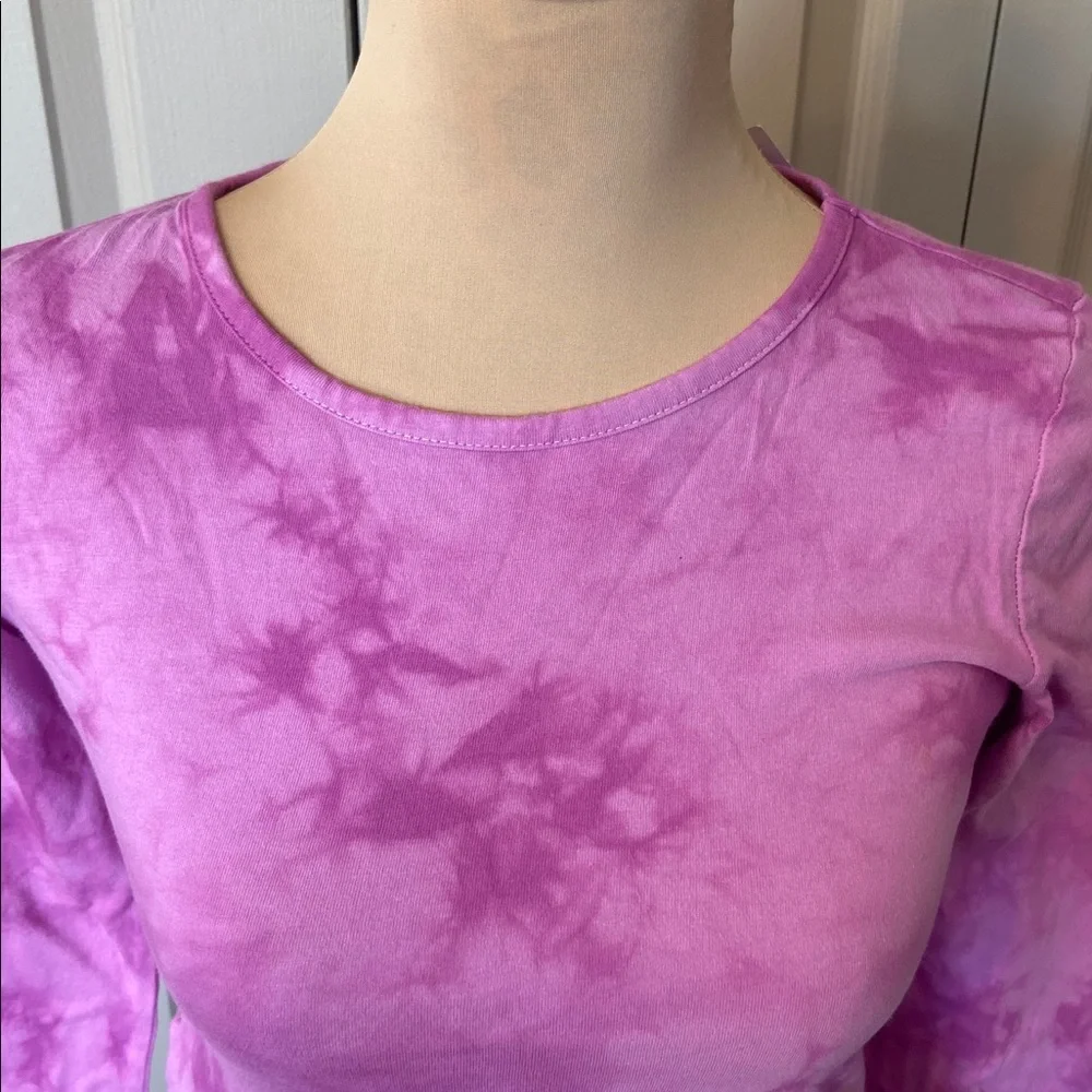 Gap Kids NWT Purple Tie Dye Long Sleeve Dress Girls Size12 X-Large